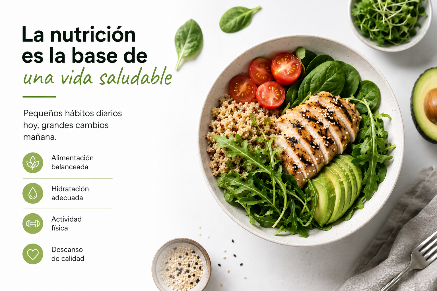 Nutrición para una vida mejor — beneficios de una buena alimentación